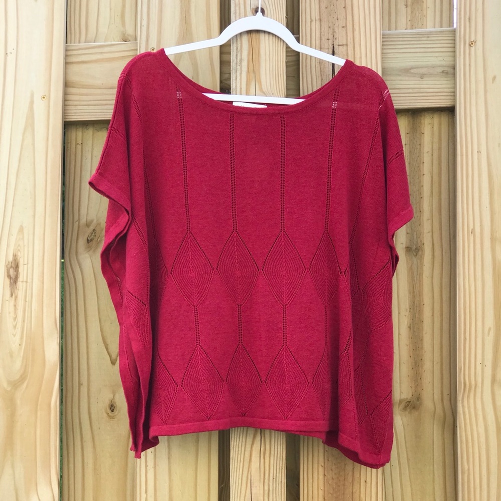 NWT Coldwater Creek red poncho size small